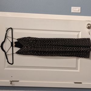 Loft Sleeveless Navy Dot Dress